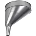 Funnel King Galvanized Offset Funnel, Steel, 6 qt. Total Capacity, 11-5/8" Height, 10-1/2" Length