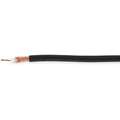 Carol Coaxial Cable, 1000 ft. Length, 20 AWG Conductor Size, Black, PVC Jacket Material