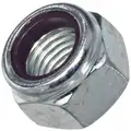 Nylon Insert Lock Nut, 1/4"-20, Grade 5 Carbon Steel, Zinc Plated, 100 PK