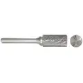 Monster Carbide Bur, Shape Cylinder With End Cut, Cutter Dia. 1/4", Shank Size 1/4", Overall Length 2"