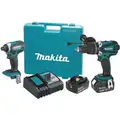 Makita Cordless Combination Kit: 18V DC Volt, 2 Tools, 1/2 in Hammer Drill (Gen Purpose, 30,000 BPM)
