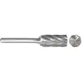 Monster Carbide Bur, Shape Cylinder With End Cut, Cutter Dia. 1/4", Shank Size 1/4", Overall Length 2"