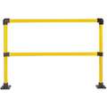72" L Steel Handrail Section, Yellow and Black; Round Handrail Shape