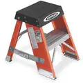 Werner 2-Step, Fiberglass Step Stand with 375 lb. Load Capacity, Black/Orange