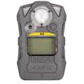 Msa Single Gas Detector: Hydrogen Sulfide, 0 to 100 ppm, Gray, Audible/Vibrating/Visual, Lithium