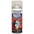 Rust-Oleum Wheel Paint: Wheel Paint, Exterior, Clear, Metal/Plastic, Solvent, Acrylic, High-Gloss