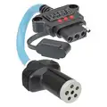 Plastic Trailer Wiring Adapter with 6-Way Pin Vehicle Connection, Black