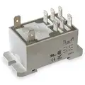 Dayton 120VAC, 8-Pin Bottom Flange, Din Rail Enclosed Power Relay; Electrical Connection: 1/4" Tab Terminal