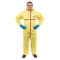 Chemsplash Collared Chemical Resistant Coveralls, Collared Coverall, Size 3XL, PK 6