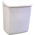 Hospeco Sanitary Napkin Receptacle, Wall-Mounted, 11" Height, ABS Plastic, White