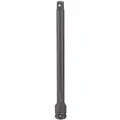 Impact Socket Extension, Alloy Steel, Black Oxide, Overall Length 10", Input Drive Size 1/2"
