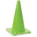 Traffic Cone, 18" Cone Height, Green, Polyethylene