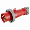 Hubbell Wiring Device-Kellems 100 Amp, 3Y-Phase Zytel 801 Nylon Watertight Pin and Sleeve Plug, Red