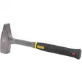 Stanley Blacksmith Hammer: Steel, Steel, 2 lb Head Wt, 1 3/8 in Face Dia, 14 in Overall Lg