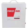 Empty First Aid Cabinet, Metal, Wall Mount/Portable, 16 1/2" Height, 13 1/2" Width