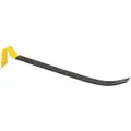 Stanley Flat Pry Bar: Claw End, 21 in Overall Lg, 1 3/4 in Bar Wd, 1 3/4 in End Wd, T No, 3 Nail Slots