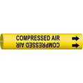 Compressed Air Snap-On Pipe Marker, Plastic, Fits Pipe Size O.D.: 1-1/2" to 2-3/8"