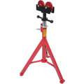 Pipe Stand with Roller Head, 1/2" to 16" Pipe Capacity, 27" to 50" Overall Height, 2,500 lb. Load Ca