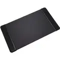 Artistic Desk Pad: Black, Leather-Like, 1/3 in H, 36 in W, 20 in Dp