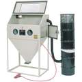 Siphon-Feed Abrasive Blast Cabinet, Work Dimensions: 23" x 36" x 24", Overall: 36" x 60" x 24