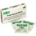 Pac-Kit Sting Relief Wipes, Wipes, Box, Wrapped Packets, 3 x 1-7/8", PK 10