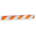 Barricade Beam, Orange x 72" x 10", 4 lb., Polypropylene w/Engineer-Grade Sheeting