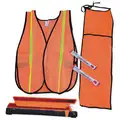 Triangle Safety Kit, Number of Pieces 4, Bag, 18 in Overall Depth, 3 in Overall Height