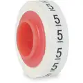 Wire Marker Tape Refill: 5, Black on White, 576 Labels, -40 Degrees  to 250 Degrees F