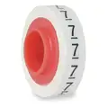 Wire Marker Tape Refill: 7, Black on White, 576 Labels, -40 Degrees  to 250 Degrees F