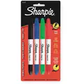 Sharpie Fine/Ultra Fine-Tip Twin Tip Permanent Marker Set, Black, Blue, Green, Red, 4 PK