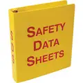 Safety Data Sheets Binder, English, Includes 36" Metal Security Chain, 3-1/2" Depth