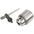 Keyed Drill Chuck, 0.080" to 0.500" Capacity, 33JT Mounting Size