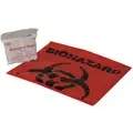 Biohazard Bags, 20 gal., Polyethylene, Red, Biohazard Symbol