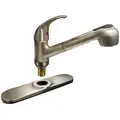 Brass Kitchen Faucet with Pullout Sprayer, Manual Faucet Operation, Number of Handles: 1