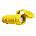 Hubbell Wiring Device-Kellems 15 Amp General Grade Standard Watertight Straight Blade Connector, 5-15R NEMA Configuration, Yellow