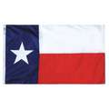 Tough-Tex State Flag: 5 ft. H, 8 ft. W, 30 ft. Min. Flagpole H, Outdoor, Texas