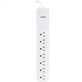 GE Surge Protector Outlet Strip, 7 Total Number of Outlets, White, 25 ft., 1080 Rated Joules