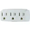 GE Plug Adapter, White, Connector Type: 5-15R, Plug Configuration: 5-15P
