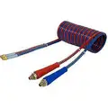 Tectran Dual-Line Nylon Air Brake Coil, 15 ft. L with 48" Lead, Red/Blue