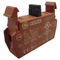 Abb Contact Block: 22 mm Size, Operator, 1NC, 10A @ 600V AC, GE C-2000 Push Buttons, Momentary, Red