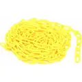 Tough Guy Plastic Chain: Visual Warning, 240 in Lg, Yellow, Polypropylene