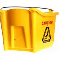 Tough Guy Mop Bucket: Yellow, Plastic/Polypropylene, 3 in, Rectangular, 13 15/32 in Bucket/Pail Ht