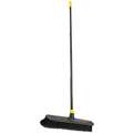 Quickie 60" Light-Duty Push Broom for Semi-Smooth and Smooth Floors; Synthetic, Black Bristles