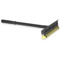 Tough Guy Windshield Squeegee: Rubber Blade, 8 in Blade Wd, Plastic Frame, 8 in, Black, Straight Blade