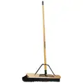 Quickie 60" Light-Duty Push Broom for Semi-Smooth and Smooth Floors; Synthetic, Black Bristles