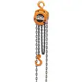 Manual Chain Hoist, 2000 lb. Load Capacity, 8 ft. Hoist Lift, 1-7/64" Hook Opening