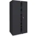 Sandusky Lee Commercial Storage Cabinet, Black, 72" H X 46" W X 24" D, Assembled