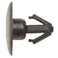 Weatherstrip Retainer Clip, 9 mm B Head Dia., 5.5 St, White, Black, 25 PK
