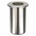 Aluminum, Open End, Flanged Rivet Nut 0.669" L, 1/4"-20 Dia./Thread Size