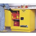 Justrite 22 gal. Flammable Cabinet, Self-Closing Safety Cabinet Door Type, 35" Height, 35" Width